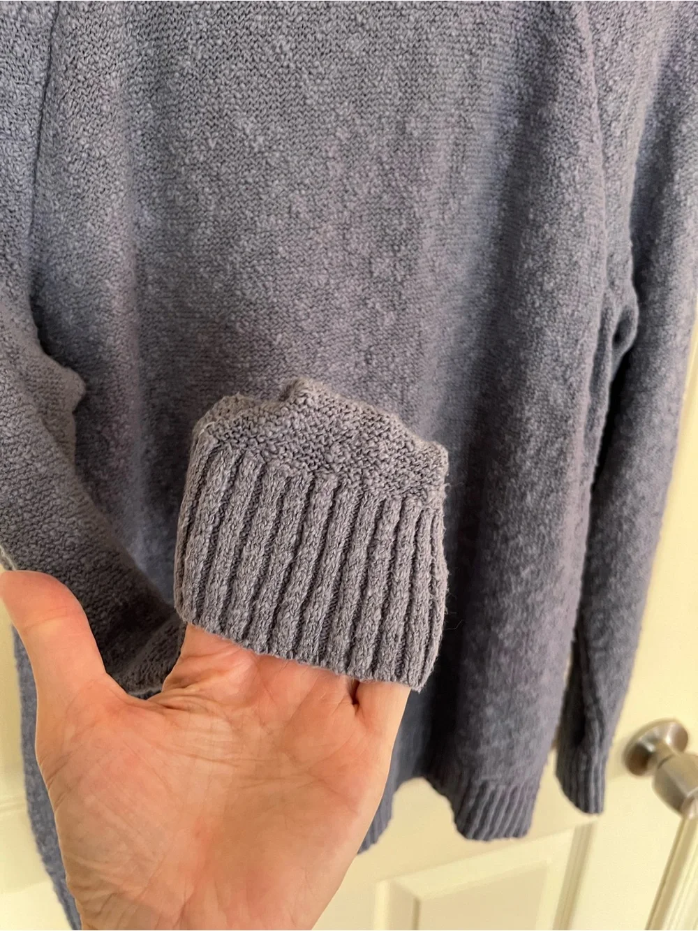 L.L.Bean Cotton Knit Sweater Blue Cottagecore Grandpa Coastal
